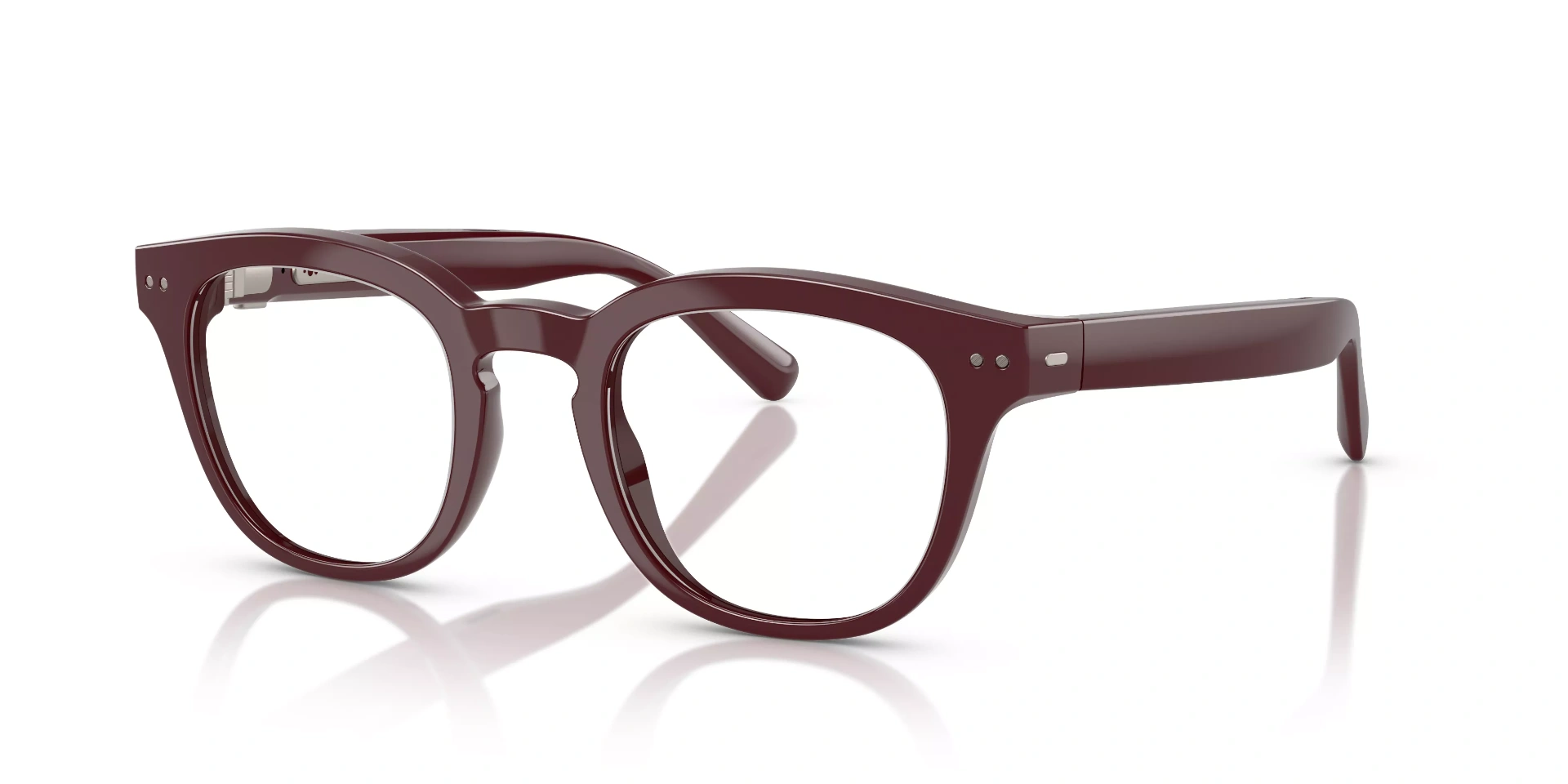 Nuance Audio Glasses Burgundy side view